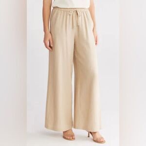 NWT! Max Studio Linen Wide-Leg Pants with Flowing Silhouette
